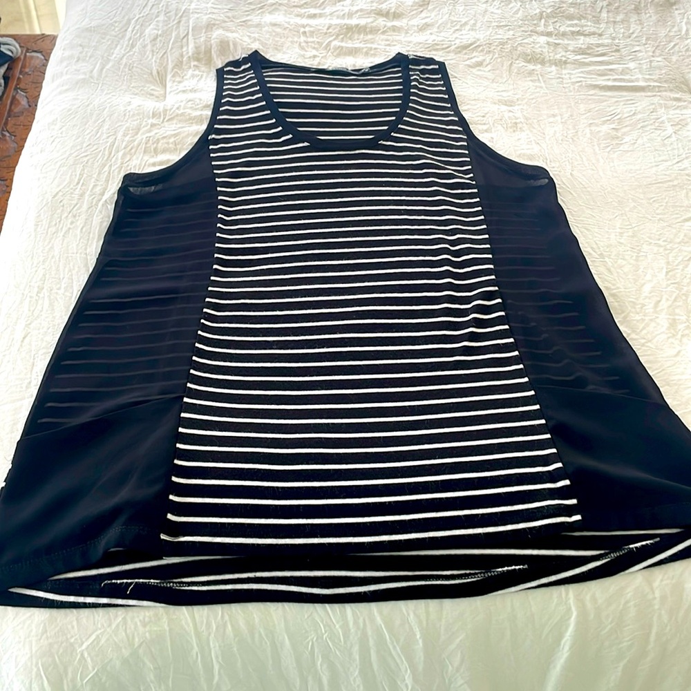 VERTIGO BLK/WH TANK TOP - Picture 2 of 10